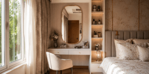 dressing table with mirror