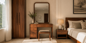 dressing table with mirror