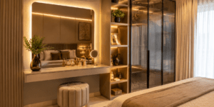 dressing table with mirror