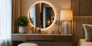 dressing table with mirror
