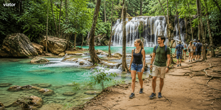 erawan waterfalls & river kwai tour